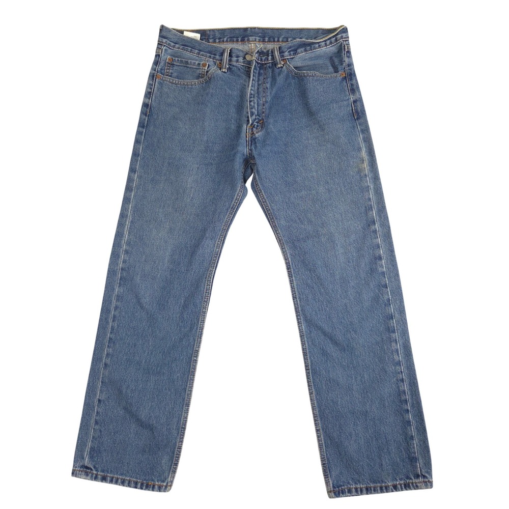 Levi's 505 Jeans Mens 34x30 Blue Good Regular Fit Straight Leg Denim